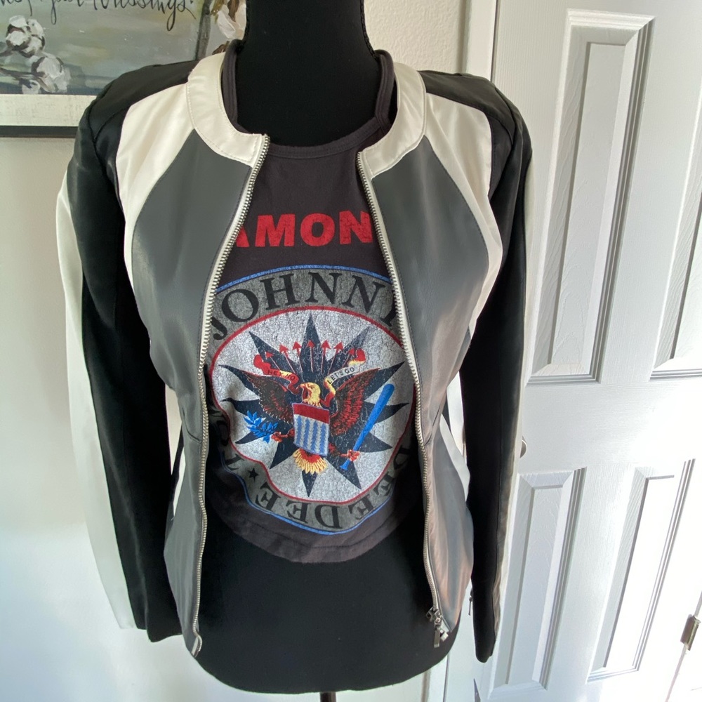 Jacket faux leather